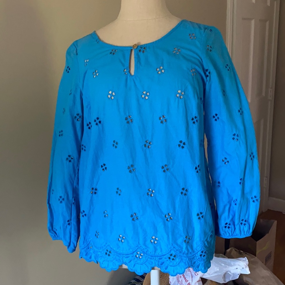 Lilly Pulitzer Pink Label Telyn Eyelet Top S